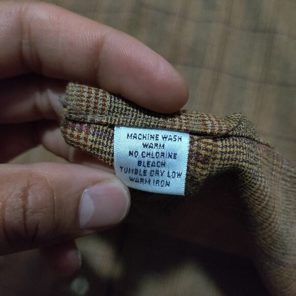 Brooks Brothers Shirt Mens Size S Button Up Light Brown Flannel Plaid - Picture 5 of 8